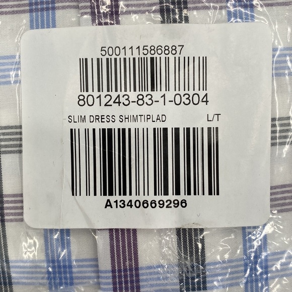 Banana Republic Factory White Slim Fit Button Down Shirt Size Large Tall NEW - Picture 7 of 10